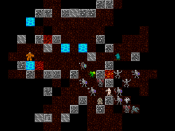 0.4 Tiles screenshot of the player fleeing a horde of monsters in the Abyss