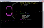 ASCII screenshot of someone getting the orb of Zot